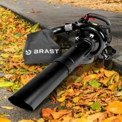 Aspirateur Souffleur Broyeur Thermique - 1000W, 30cc, 3en1 Moteur Essence à 2 temps Léger, Vitesse D'air De 73,6 m/s, Sac 55l - BRAST 3 En 1 Multifonction