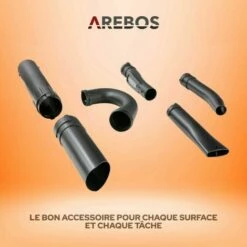 AREBOS Aspirateur De Feuilles à Essence | Souffleur De Feuilles 3en1 | 1HP Chopper | Broyeur De Feuilles - Rouge -Aspirateur souffleur Soldes Magasin 15056569 4