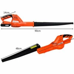 COSTWAY Souffleur De Feuilles Sans Fil 20V 2,0Ah à Batteries Au Lithium-ion Vitesses De Soufflage Max 120MPH,200Km/h Charger Inclus -Aspirateur souffleur Soldes Magasin 18315707 5