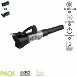 EGO POWER+ Souffleur à Feuille à Débit D'air 1014 M3/h Egopower Vitesse 212 Km/h LBX6000 - Gris