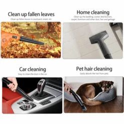 ASUPERMALL Sans Fil Souffleuse 21V 4.0A Lithium 2 En 1 Sweeper Et Aspirateur Electrique Blower Ordinateur Jardin Kit Avec Alimentation Outil Tuyau D'Aspiration, Orange, 1 Batterie -Aspirateur souffleur Soldes Magasin 28061115 5