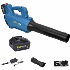 COOFIX 28000r/min Souffleur Feuilles Sans Fil Avec Batterie 1 * 20V 4.0Ah,Aspirateur De Jardin , 5 Vitesse Variable