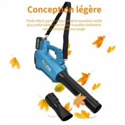 COOFIX 28000r/min Souffleur Feuilles Sans Fil Avec Batterie 1 * 20V 4.0Ah,Aspirateur De Jardin , 5 Vitesse Variable -Aspirateur souffleur Soldes Magasin 31061649 5