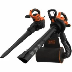 BLACK & DECKER BLACK+DECKER BEBLV300 3-en-1 Aspirateur à Feuilles Souffleur Broyeur 3000W Avec Sac à Dos