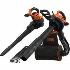 BLACK & DECKER BLACK+DECKER BEBLV301 3-en-1 Aspirateur à Feuilles Souffleur Broyeur 3000W Avec Sac à Dos