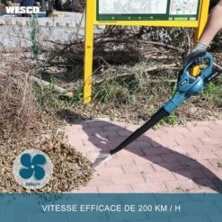 WESCOTOOLS Souffleur à Batterie 18V, 200 Km/h, Outil De Nettoyage Amovible Avec Chargeur WESCO WS8511 -Aspirateur souffleur Soldes Magasin 33267242 3