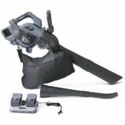 Aspirateur-souffleur à Feuilles à Batteries Lithium Ion 20V VOLTR. 2 Batteries 18V 2.0Ah Et Double Chargeur Rapide Fournis