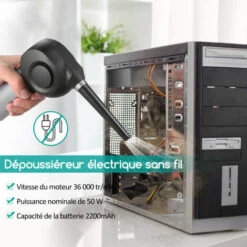 ASUPERMALL 36000RPM 50W Dépoussiéreur électrique Sans Fil Rechargeable, Nettoyeur De Poussière Pour Le Nettoyage Du Clavier Et L'ordinateur Etc 9 ASUPERMALL 36000RPM 50W Dépoussiéreur électrique Sans Fil Rechargeable, Nettoyeur De Poussière Pour Le Nettoyage Du Clavier Et L'ordinateur Etc -Aspirateur souffleur Soldes Magasin 36712034 3
