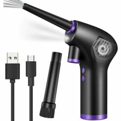 Kueatily Air Duster électrique Sans Fil Air Comprimé, 45000RPM,15000mAh Rechargeable,pour Nettoyage Et Dépoussiérage Claviers D'ordinateurs Portables Cheveux Voitures Portable Nettoyeur Souffleur
