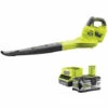 Pack RYOBI Souffleur Hybride 18V OnePlus OBL1820H - 1 Batterie 5.0Ah - 1 Chargeur Rapide 2.0Ah RC18120-150 -Aspirateur souffleur Soldes Magasin 37528586 1