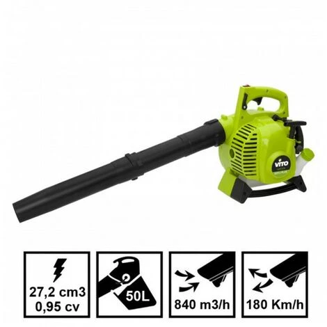 VITO GARDEN Souffleur De Feuilles Thermique 2 Temps 27.2 Cm3 Aspirateur Souffleur Espaces Verts SAC 50L VITO 5 VITO GARDEN Souffleur De Feuilles Thermique 2 Temps 27.2 Cm3 Aspirateur Souffleur Espaces Verts SAC 50L VITO – Image 3