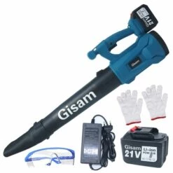 GISAM Aspirateur Souffleur 21V 2 Batterie Chargeur 110 Miles 459 Cubes