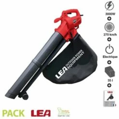 Aspirateur Souffleur électrique Puissant 3000W Soufflerie 270 Km/h LEA LE50303BV1 - Noir