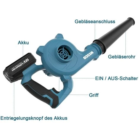 WESCOTOOLS WESCO 18V 2.0Ah Souffleur Sans Fil, Vitesse 110MPH 7 WESCOTOOLS WESCO 18V 2.0Ah Souffleur Sans Fil, Vitesse 110MPH – Image 5