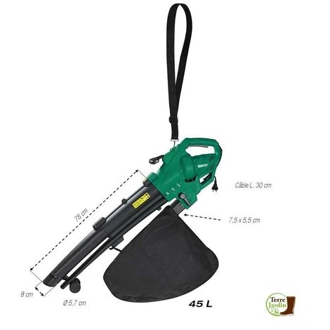 TERRE JARDIN Aspirateur Souffleur Broyeur 3000w 4 TERRE JARDIN Aspirateur Souffleur Broyeur 3000w – Image 2
