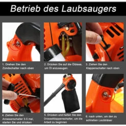 Hengda Aspirateur De Feuilles à Essence Souffleur De Feuilles 26ccm Broyeur De Jardin Souffleur 256 Km/h - Noir -Aspirateur souffleur Soldes Magasin 47602549 4