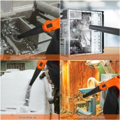 SUPERSELLER Aspirateur Souffleur électrique Aspirateur Souffleur De Feuilles Sans Fil 21V 4.0 Ah Alimenté Par Batterie Au Lithium électrique 2 En 1 Balayeuse Et Aspirateur Pour Nettoyer La Neige Et Les Feuilles De Poussière, UK Plug - Prise Britannique -Aspirateur souffleur Soldes Magasin 50238865 3