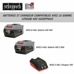 SCHEPPACH Souffleur électrique 40V - 2 Vitesses - BAB150-40Li -Aspirateur souffleur Soldes Magasin 50847748 4