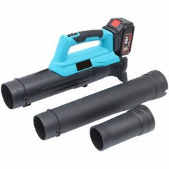 SUPERSELLER 900W 18000RPM Lithium Électrique Souffleur 1500mAh Grande Capacité Rechargeable Sans Fil Ménage Industriel Souffleur À Poussière Souffleur À Neige 220V - Noir & Bleu - Noir & Bleu -Aspirateur souffleur Soldes Magasin 53506264 2