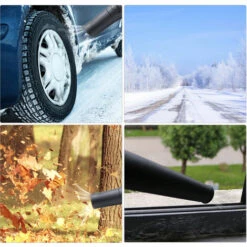 SUPERSELLER 900W 18000RPM Lithium Électrique Souffleur 1500mAh Grande Capacité Rechargeable Sans Fil Ménage Industriel Souffleur À Poussière Souffleur À Neige 220V - Noir & Bleu - Noir & Bleu -Aspirateur souffleur Soldes Magasin 53506264 4