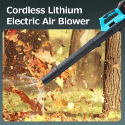 SUPERSELLER 900W 18000RPM Lithium Électrique Souffleur 1500mAh Grande Capacité Rechargeable Sans Fil Ménage Industriel Souffleur À Poussière Souffleur À Neige 220V - Noir & Bleu - Noir & Bleu -Aspirateur souffleur Soldes Magasin 53506264 5