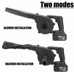 TIGA 2 En 1 128VF 19800mAh Ventilateur électrique Sans Fil Portable Ordinateur Aspirateur Poussière Nettoyeur Feuille Maison Nettoyage Coup -Aspirateur souffleur Soldes Magasin 53559181 5