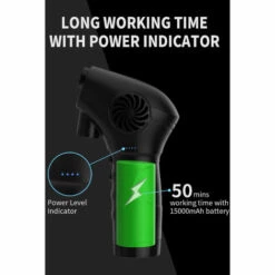 MERKMAK Depoussiereur Electrique Sans Fil Avec Charge Rapide 15 W Amelioree, Indicateur De Niveau De Batterie, Remplace Le Depoussiereur A Air Comprime, 36 000 Tr/Min, Batterie Rechargeable 15 000 Mah -Aspirateur souffleur Soldes Magasin 54395998 3