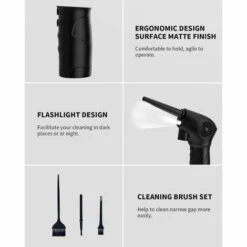 MERKMAK Depoussiereur Electrique Sans Fil Avec Charge Rapide 15 W Amelioree, Indicateur De Niveau De Batterie, Remplace Le Depoussiereur A Air Comprime, 36 000 Tr/Min, Batterie Rechargeable 15 000 Mah -Aspirateur souffleur Soldes Magasin 54395998 4