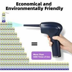 BENOBBY KIDS Dépoussiéreur à Air électrique, Dépoussiéreur à Air Comprimé Pour Nettoyage De Clavier D'ordinateur, Souffleur D'air Sans Fil Avec Lumière LED, 45 000 Tr/min, Charge Rapide 6000 MAh 65 W, Remplace Les Bidons D'air Comprimé, Noir, 1 Paquet -Aspirateur souffleur Soldes Magasin 55513381 3