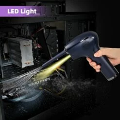 BENOBBY KIDS Dépoussiéreur à Air électrique, Dépoussiéreur à Air Comprimé Pour Nettoyage De Clavier D'ordinateur, Souffleur D'air Sans Fil Avec Lumière LED, 45 000 Tr/min, Charge Rapide 6000 MAh 65 W, Remplace Les Bidons D'air Comprimé, Noir, 1 Paquet -Aspirateur souffleur Soldes Magasin 55513381 4
