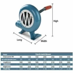DKSFJKL Souffleur De Forge Manuel Soufflet à Manivelle Manuel Souffleur à Engrenages En Fer Forgé,80W -Aspirateur souffleur Soldes Magasin 56669019 5