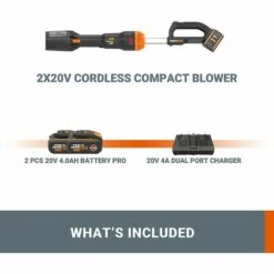WORX 40V Souffleur Feuilles Mortes Sans Fil WG585E, Batterie Powershare, Moteur Sans Balais -Aspirateur souffleur Soldes Magasin 58757679 3