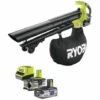 Pack RYOBI Souffleur Aspiro-broyeur 18V OnePlus Brushless RBV1850 - 1 Batterie 3.0Ah High Energy - 1 Batterie 5.0 Ah - Chargeur Rapide -Aspirateur souffleur Soldes Magasin 59196887 1