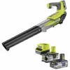 Pack RYOBI Souffleur 18V OnePlus Turbo Jet RBL18JB40F - 1 Batterie 3.0Ah High Energy - 1 Batterie 4.0 Ah - Chargeur Rapide