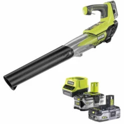 Pack RYOBI Souffleur 18V OnePlus Turbo Jet RBL18JB40F - 1 Batterie 3.0Ah High Energy - 1 Batterie 4.0 Ah - Chargeur Rapide