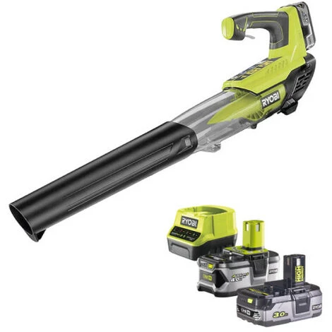 Pack RYOBI Souffleur 18V OnePlus Turbo Jet RBL18JB40F - 1 Batterie 3.0Ah High Energy - 1 Batterie 4.0 Ah - Chargeur Rapide 3 Pack RYOBI Souffleur 18V OnePlus Turbo Jet RBL18JB40F - 1 Batterie 3.0Ah High Energy - 1 Batterie 4.0 Ah - Chargeur Rapide