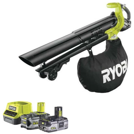 Pack RYOBI Souffleur Aspiro-broyeur 18V LithiumPlus OnePlus Brushless OBV18 - 1 Batterie 3.0Ah High Energy - 1 Batterie 5.0Ah - Chargeur Rapide 3 Pack RYOBI Souffleur Aspiro-broyeur 18V LithiumPlus OnePlus Brushless OBV18 - 1 Batterie 3.0Ah High Energy - 1 Batterie 5.0Ah - Chargeur Rapide