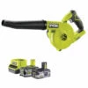 Pack RYOBI Souffleur D'atelier 18V OnePlus R18TB-0 - 1 Batterie 3.0Ah High Energy - 1 Batterie 5.0Ah - Chargeur Rapide -Aspirateur souffleur Soldes Magasin 59958852 1