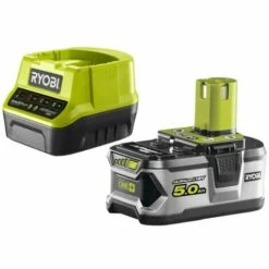 Pack RYOBI Souffleur Hybride 18V OnePlus OBL1820H - 1 Batterie 3.0Ah High Energy - 1 Batterie 5.0Ah - Chargeur Rapide -Aspirateur souffleur Soldes Magasin 60246670 5
