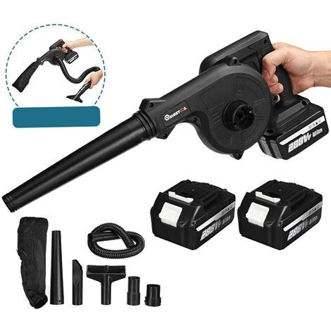 JMAX 1500W Souffleur De Feuilles Sans Fil Aspirateur Souffleur Avec 2x Batterie 22900mah Et Chargeur 3 JMAX 1500W Souffleur De Feuilles Sans Fil Aspirateur Souffleur Avec 2x Batterie 22900mah Et Chargeur