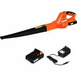 RELAX4LIFE Souffleur De Feuilles 20 V Sans Fil, Souffleur De Poussière Avec Vitesse Du Vent 120 Km/h Et Volume D'air 2,3 M³/ Min, Souffleur à Faible Bruit Avec Batterie 2 Ah, Pour Jardin