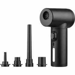 ASUPERMALL Dépoussiéreur électrique Sans Fil Et Pompe à Air 2 En 1 Appareil De Soufflage De Poussière Avec Lumière LED Puissant 50000 Tr/min 100 W Pompe à Air Rechargeable Avec 4 Buses