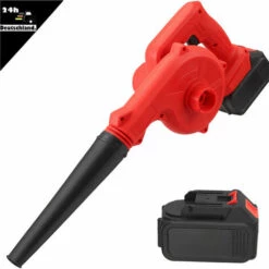 GETLITOOL Souffleur De Feuilles Sans Fil, 1-18000RPM 21V 2.0Ah, Balayeuse électrique Portative 2 En 1/aspirateur 21 V 2,0 Ah Batterie Au Lithium Pour Souffler Les Feuilles, Nettoyer La Poussière Et Les Petites Ordures, Voiture, Hôte D'ordinateur, Coin Difficile à N -Aspirateur souffleur Soldes Magasin 61048578 5