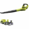 Pack RYOBI Souffleur 18V OnePlus OBL1820S - 1 Batterie 3.0Ah High Energy - 1 Batterie 5.0Ah - Chargeur Rapide -Aspirateur souffleur Soldes Magasin 61621436 1