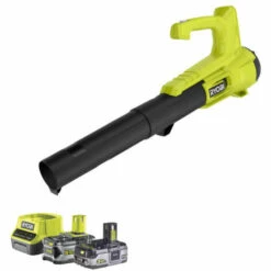 Pack RYOBI Souffleur 18V OnePlus Turbo Jet RY18BLA-0 - 1 Batterie 3.0Ah High Energy - 1 Batterie 5.0Ah - Chargeur Rapide