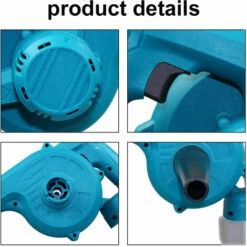 SUPERSELLER Souffleur D'air électrique Haute Puissance Souffleur De Feuilles à Vent Fort Changement De Vitesse En Continu Ventilateur De Dépoussiérage Portable Batterie Au Lithium Alimentations Maison Nettoyeur à Neige Outil électrique - Multicolore - Multicolore -Aspirateur souffleur Soldes Magasin 62874543 4