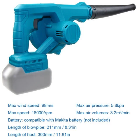 ASUPERMALL Souffleur D'air électrique Haute Puissance Changement De Vitesse En Continu Ventilateur De Dépoussiérage Batterie Au Lithium Alimentations 5 ASUPERMALL Souffleur D'air électrique Haute Puissance Changement De Vitesse En Continu Ventilateur De Dépoussiérage Batterie Au Lithium Alimentations – Image 3