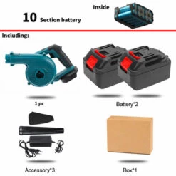 TIGA 2 En 1 Souffleur Aspirateur Sans Fil Pliable 30000 RPM 2 Batteriess -Aspirateur souffleur Soldes Magasin 63859831 2