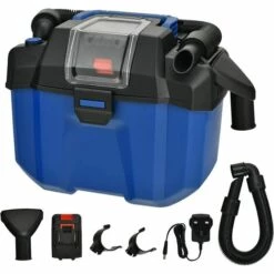 RELAX4LIFE Aspirateur-Souffleur Sans Fil Pour Eau Et Poussière Avec 18V Batterie Rechargeable Et Boîte De Ramassage 10L, Idéal Pour Souffler Polis D’aminaux, Feuilles De Domicile Et De Voiture