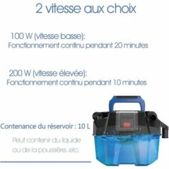 RELAX4LIFE Aspirateur-Souffleur Sans Fil Pour Eau Et Poussière Avec 18V Batterie Rechargeable Et Boîte De Ramassage 10L, Idéal Pour Souffler Polis D’aminaux, Feuilles De Domicile Et De Voiture -Aspirateur souffleur Soldes Magasin 64129941 3
